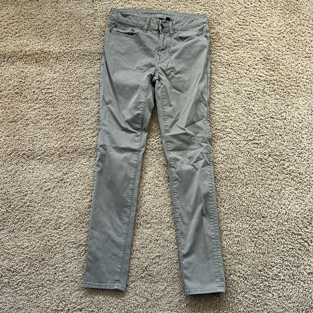 American eagle skinny grey jeans
